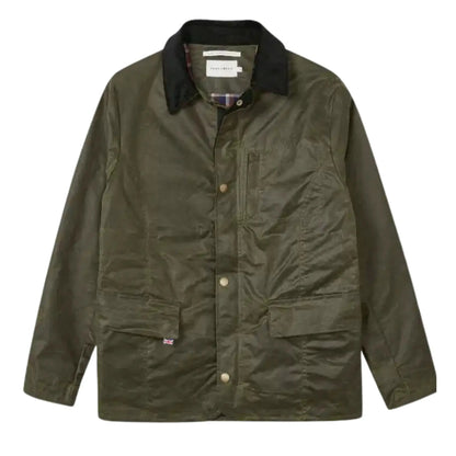 Buy Peregrine Wax Clifton Olive Jacket | Zip-Up Jumperss at Woven Durham