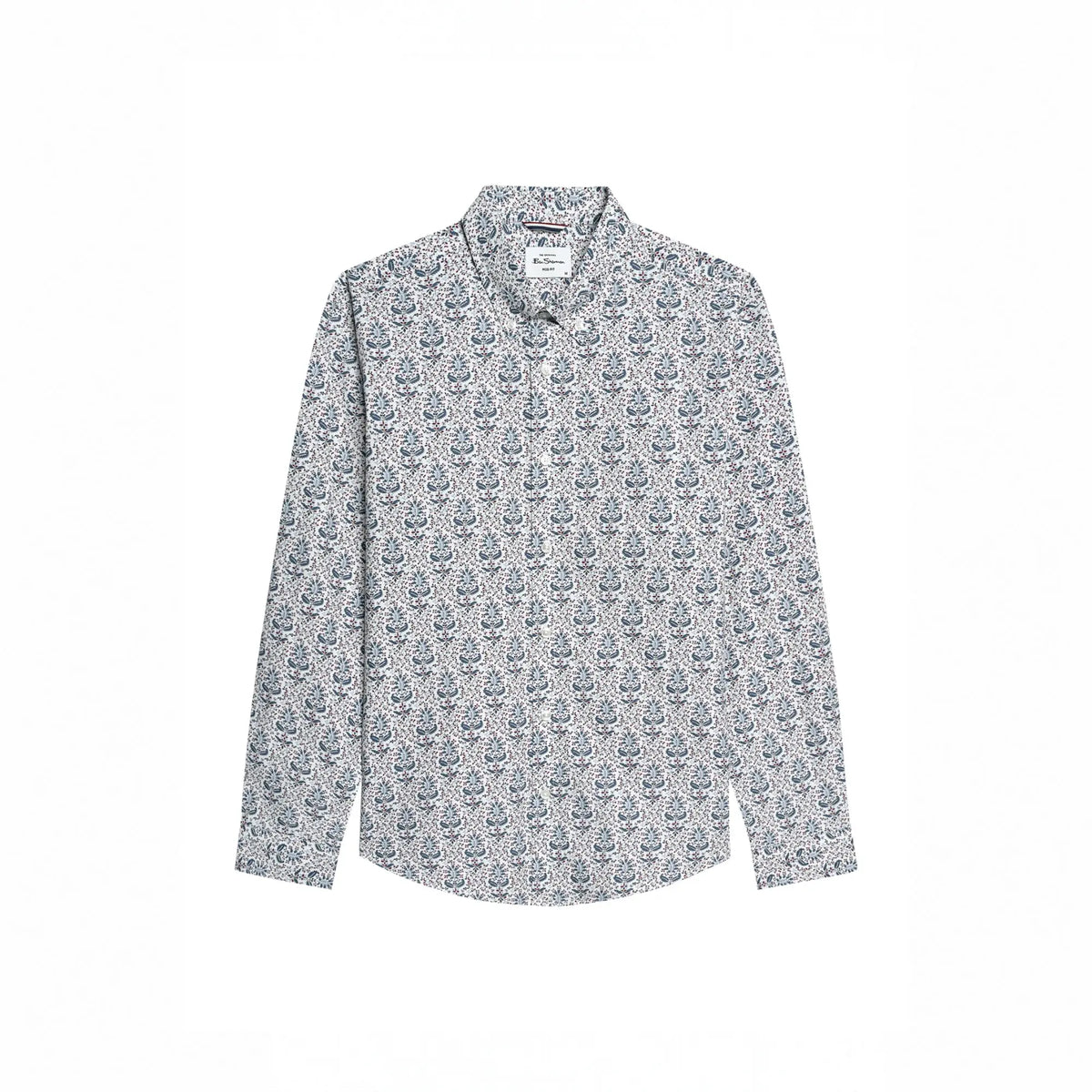 Buy Ben Sherman White Floral Print Long Sleeve Shirt | Long-Sleeved Shirtss at Woven Durham