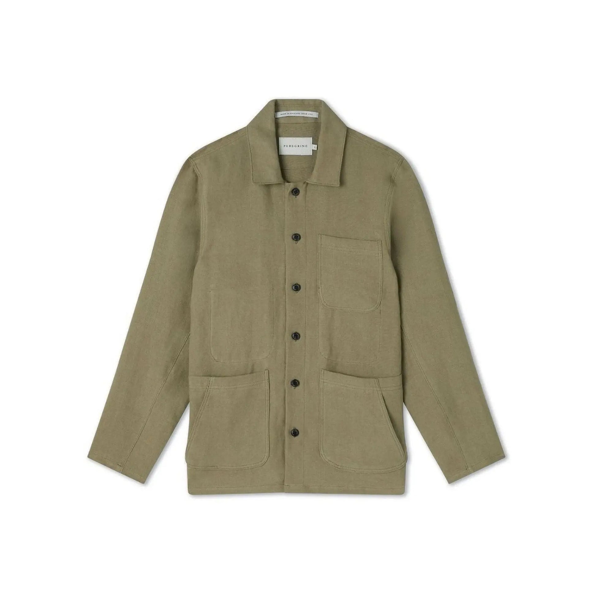 Buy Peregrine Windsor Linen Shacket - Sage | Overshirtss at Woven Durham