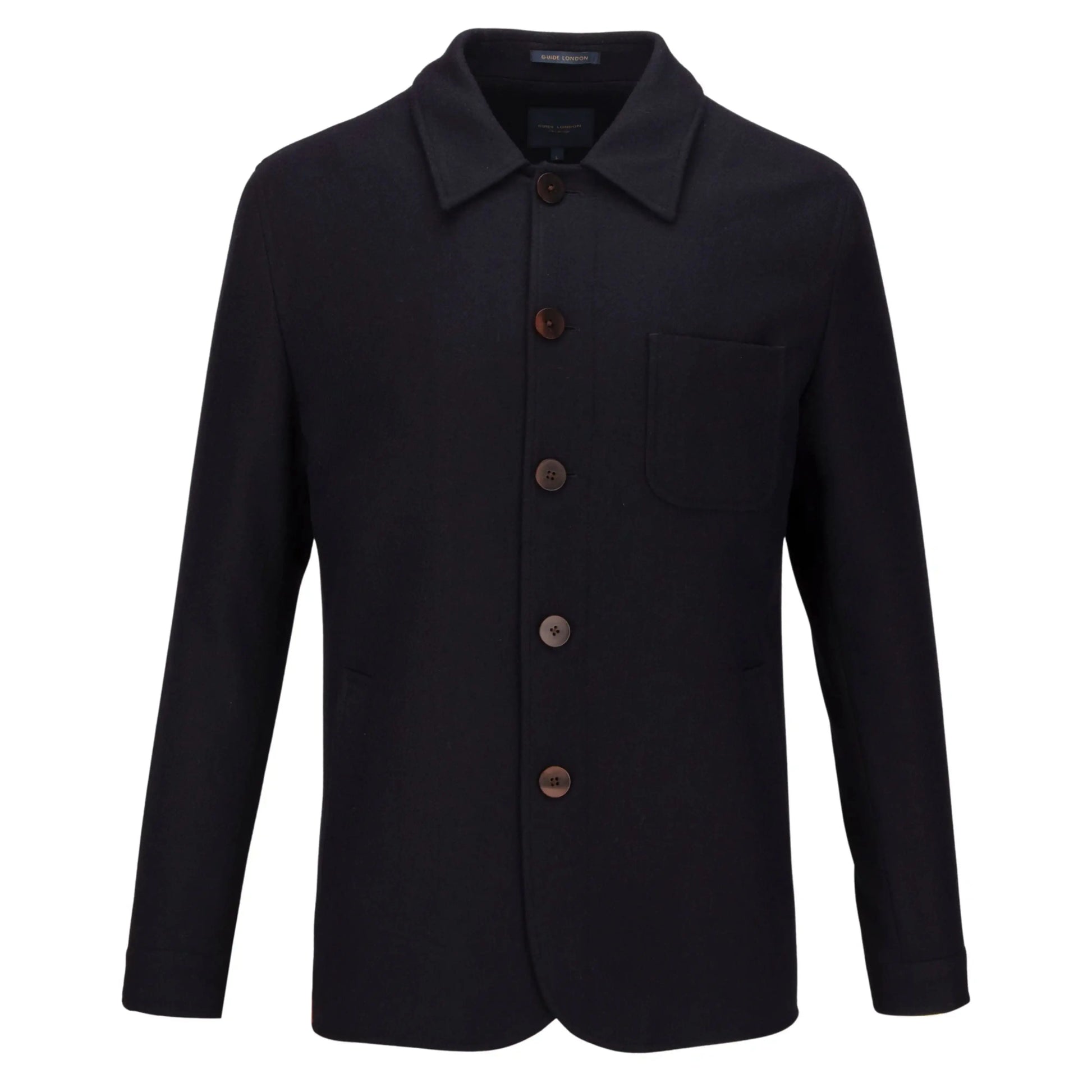 Buy Guide London Wool Overshirt Jacket - Navy | Overshirtss at Woven Durham