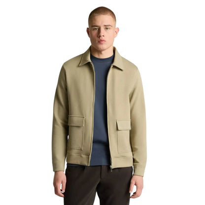 Buy Remus Uomo Zip-Thru Sweater - Beige | Crew-Neck Jumperss at Woven Durham