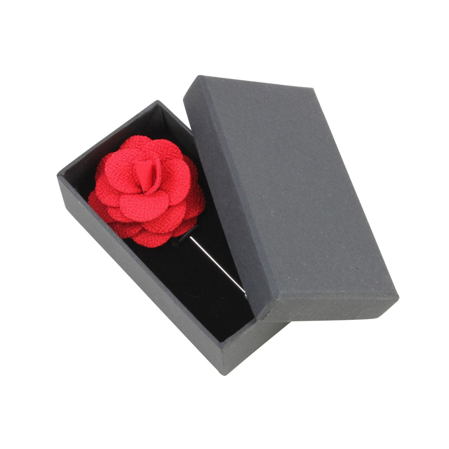 Red Flower Lapel Pin