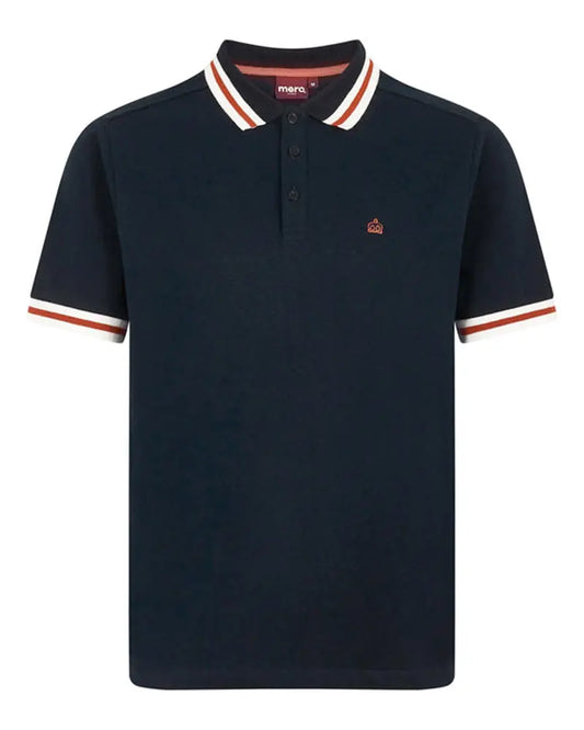 Merc London Adelaide Polo - Navy From Woven Durham