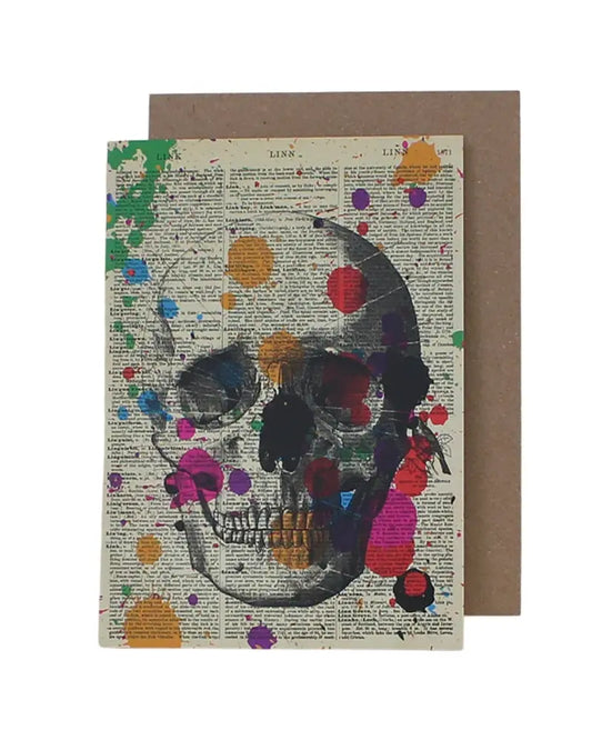 Buy WeAct Company Arty Skull Dictionary Greetings Card | Greetings Cardss at Woven Durham