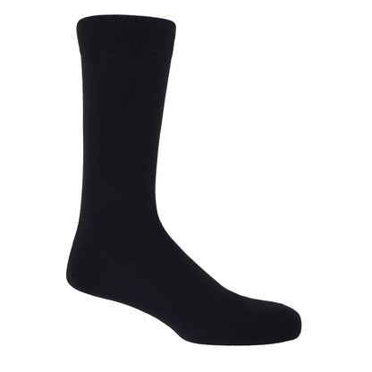 Peper Harow Black Classic Socks From Woven Durham