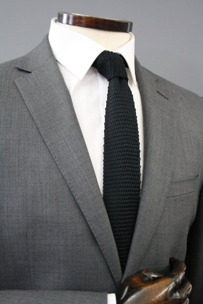 Black Knitted Silk Tie Knightsbridge Neckwear