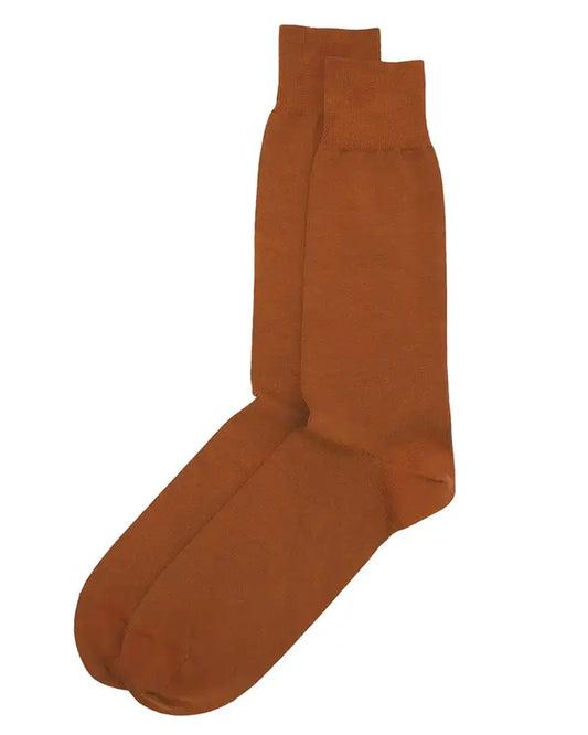 Buy Peper Harow Burnt Orange Classic Socks | Sockss at Woven Durham