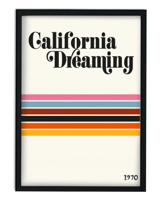 California Dreaming Retro Art Print FanClub