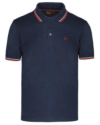 Buy Merc London Card Polo Shirt - Navy | Short-Sleeved Polo Shirtss at Woven Durham