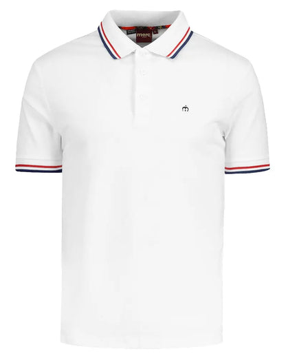 Buy Merc London Card Polo Shirt - White | Short-Sleeved Polo Shirtss at Woven Durham