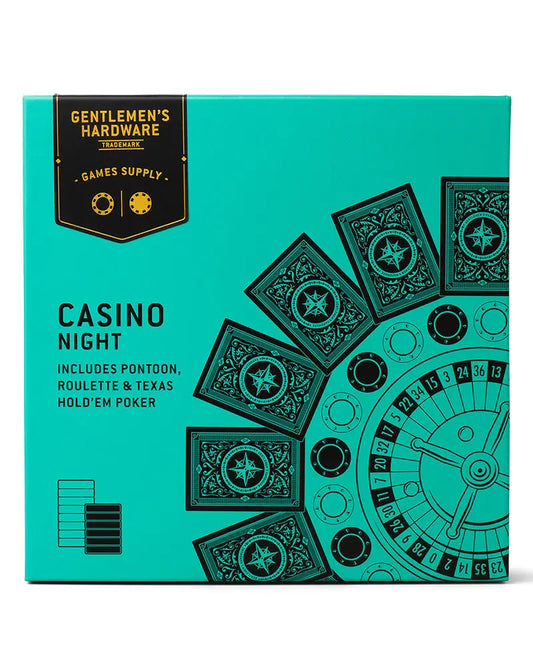 Buy Gentlemen's Hardware Casino Night - Pontoon,Roulette & Texas Hold'em Poker | Poker Chips & Setss at Woven Durham