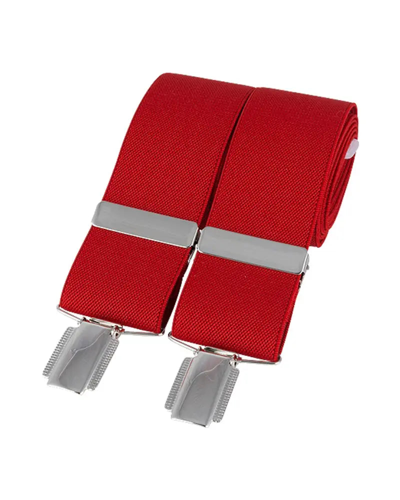 Clip-On Braces - Red David Aster