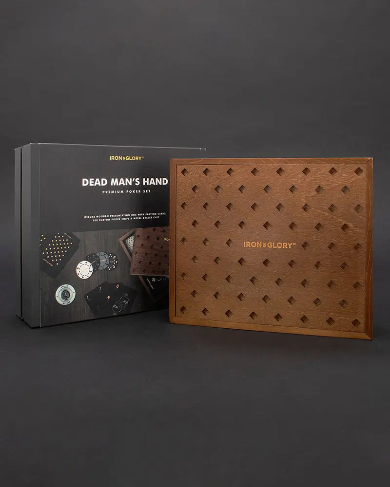 'Dead Man's Hand' Premium Poker Set - Black / Gold Iron & Glory