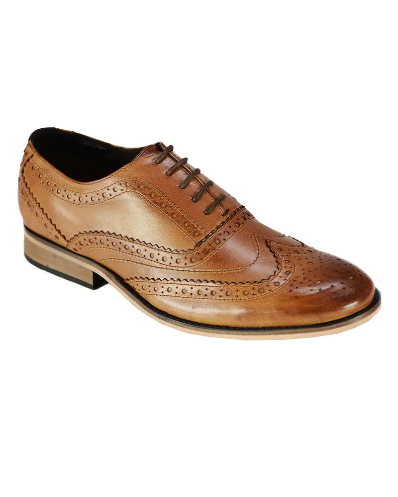 Diego Tan Brogues Front