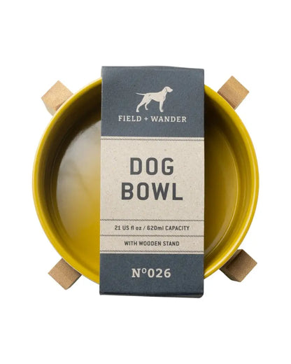 Buy Field + Wander Dog Bowl - Yellow | Dog Bowls at Woven Durham