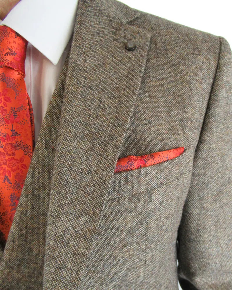 Torre Donegal Tweed Suit Jacket - Brown | Buy Men's – Woven Durham