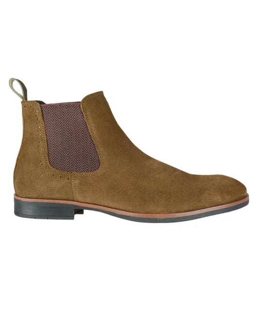 Buy Front Douglas Suede Chelsea Boots - Tan Brown | Chelsea Bootss at Woven Durham