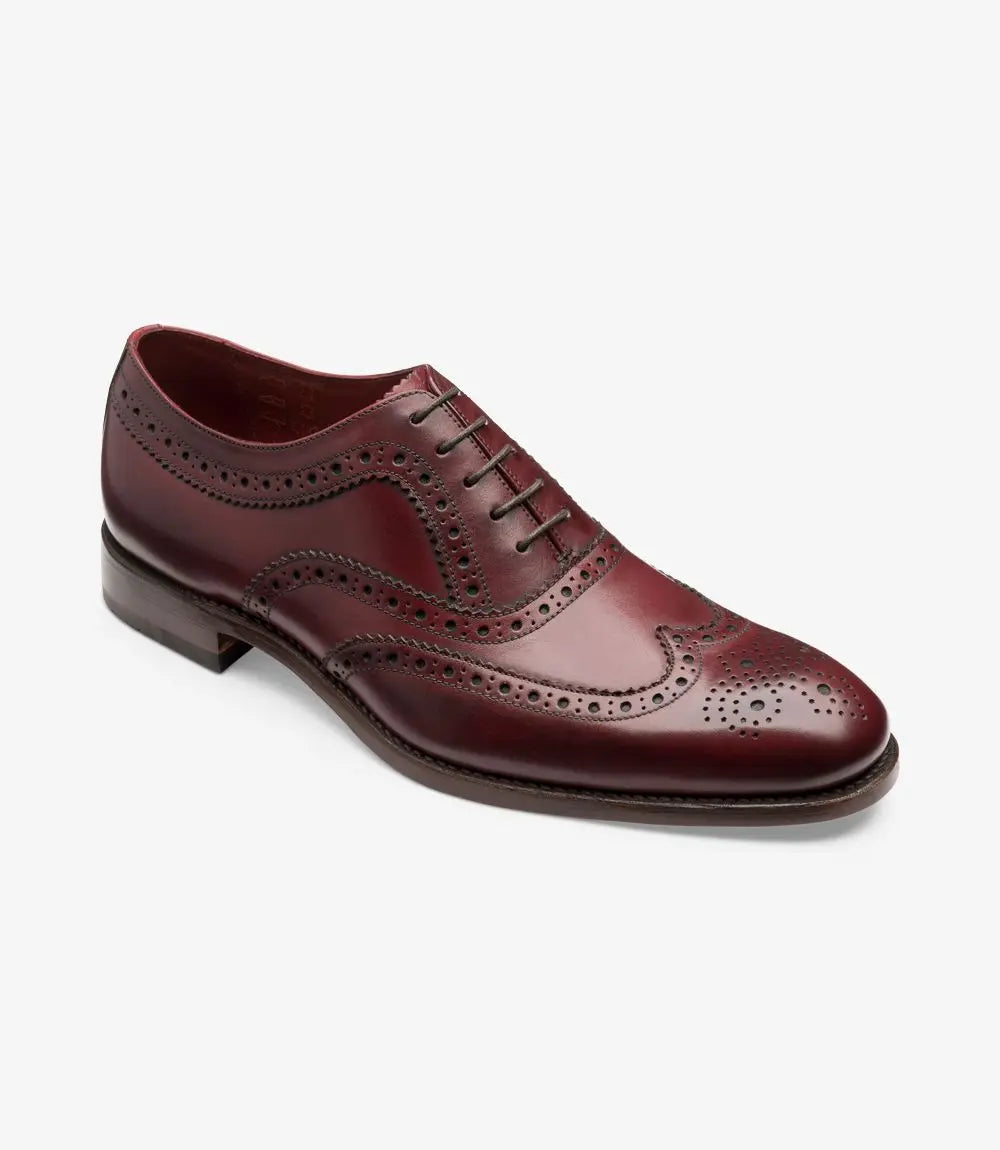 Loake Fearnley Burgundy Brogue Shoes From Woven Durham