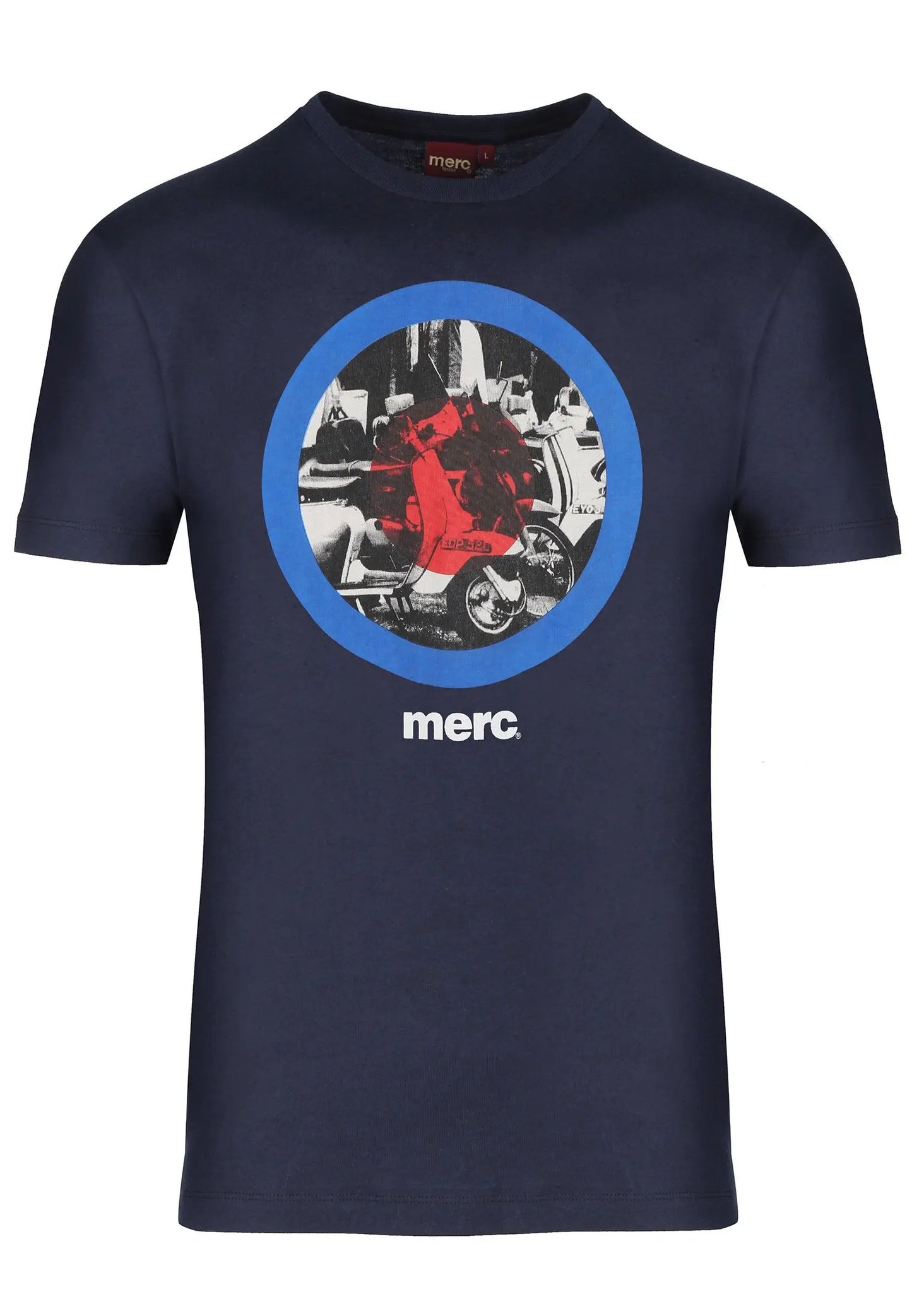 Merc London Granville Print T-Shirt - Navy From Woven Durham