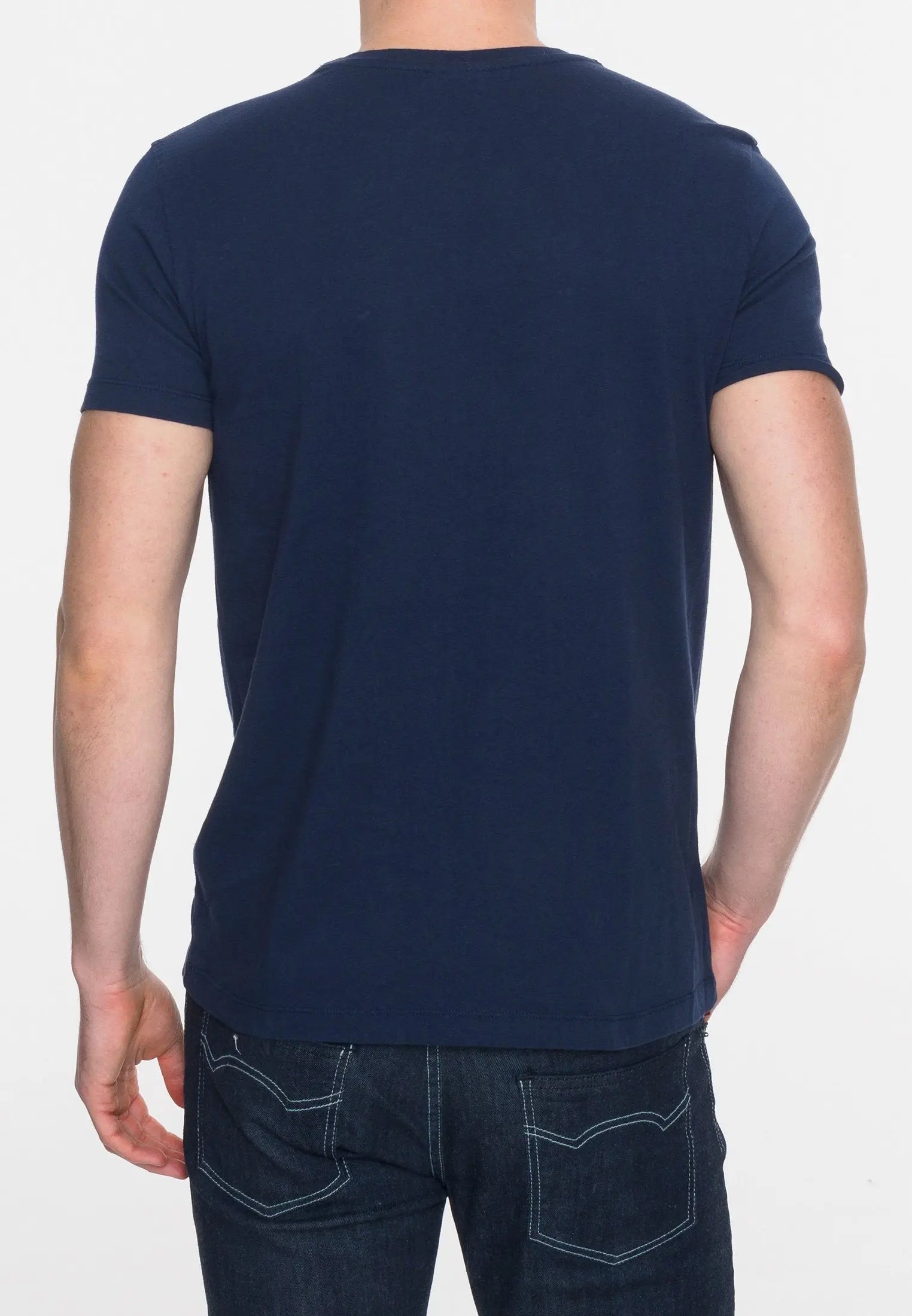 Merc London Granville Print T-Shirt - Navy From Woven Durham