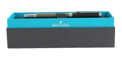 Grey & Black Wave Fountain Pen David Aster