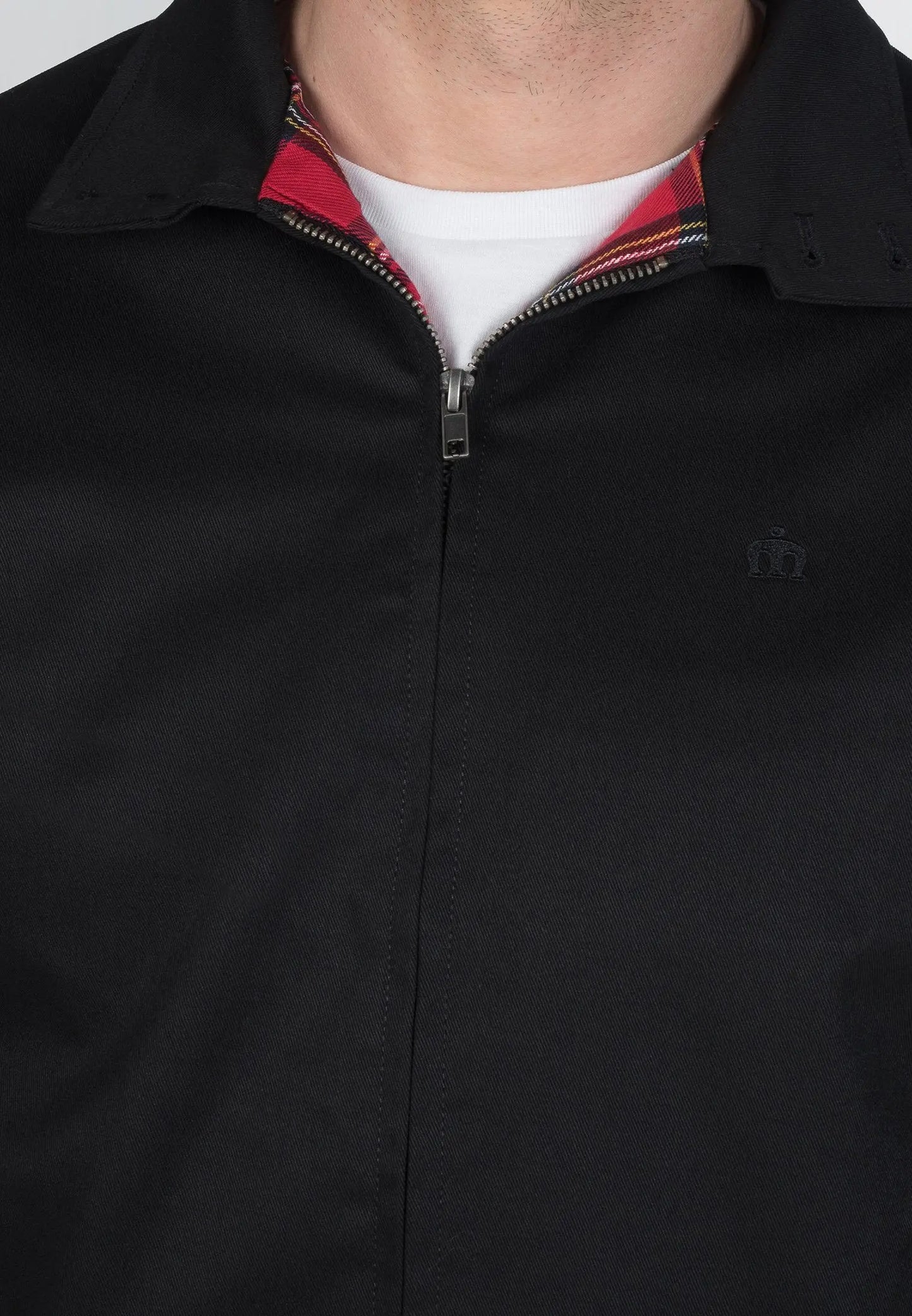 Merc London Harrington Cotton Jacket - Black From Woven Durham