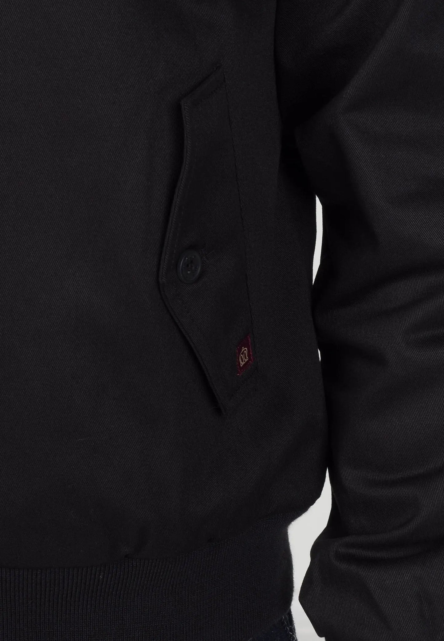 Merc London Harrington Cotton Jacket - Black From Woven Durham
