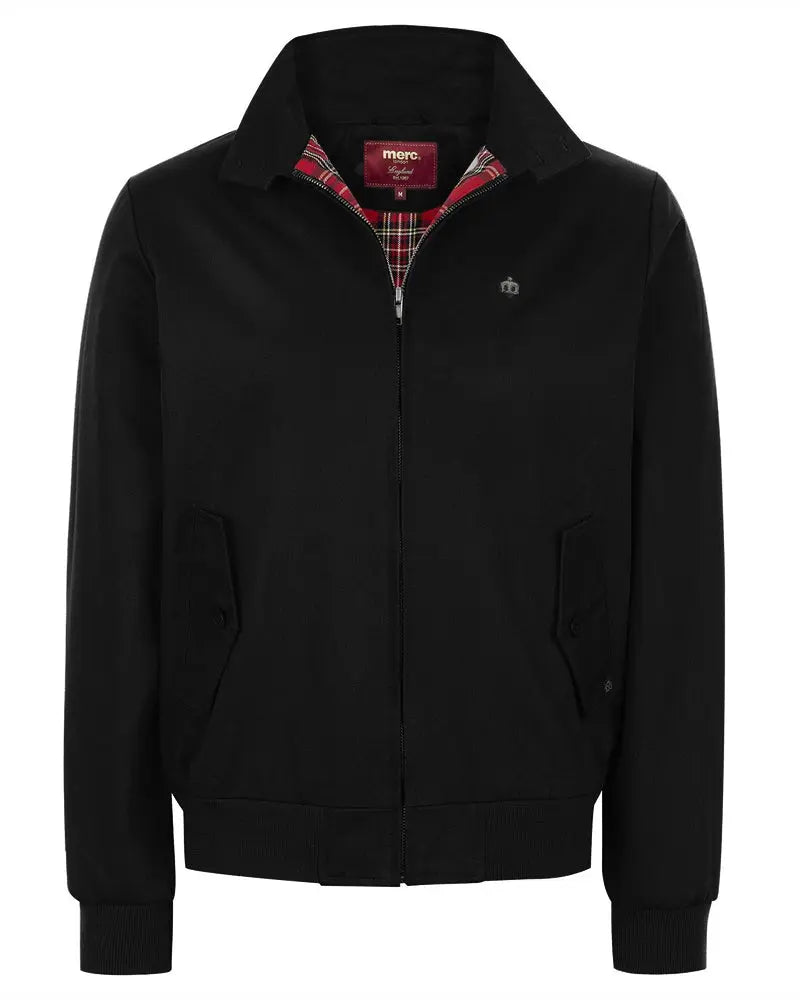 Buy Merc London Harrington Cotton Jacket - Black | Harrington Jacketss at Woven Durham