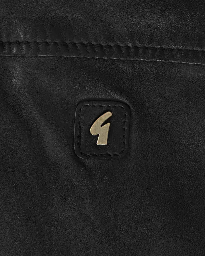 Buy Gabicci Vintage Harrington Leather Jacket - Black | Leather Jackets at Woven Durham