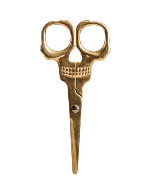 Buy Suck UK Heavy Duty Skull Scissors - Gold | Stationerys at Woven Durham