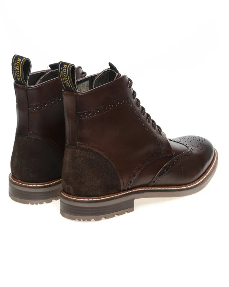 Buy John White Hector Rogue Brogue Boot - Brown | Lace-Up Bootss at Woven Durham