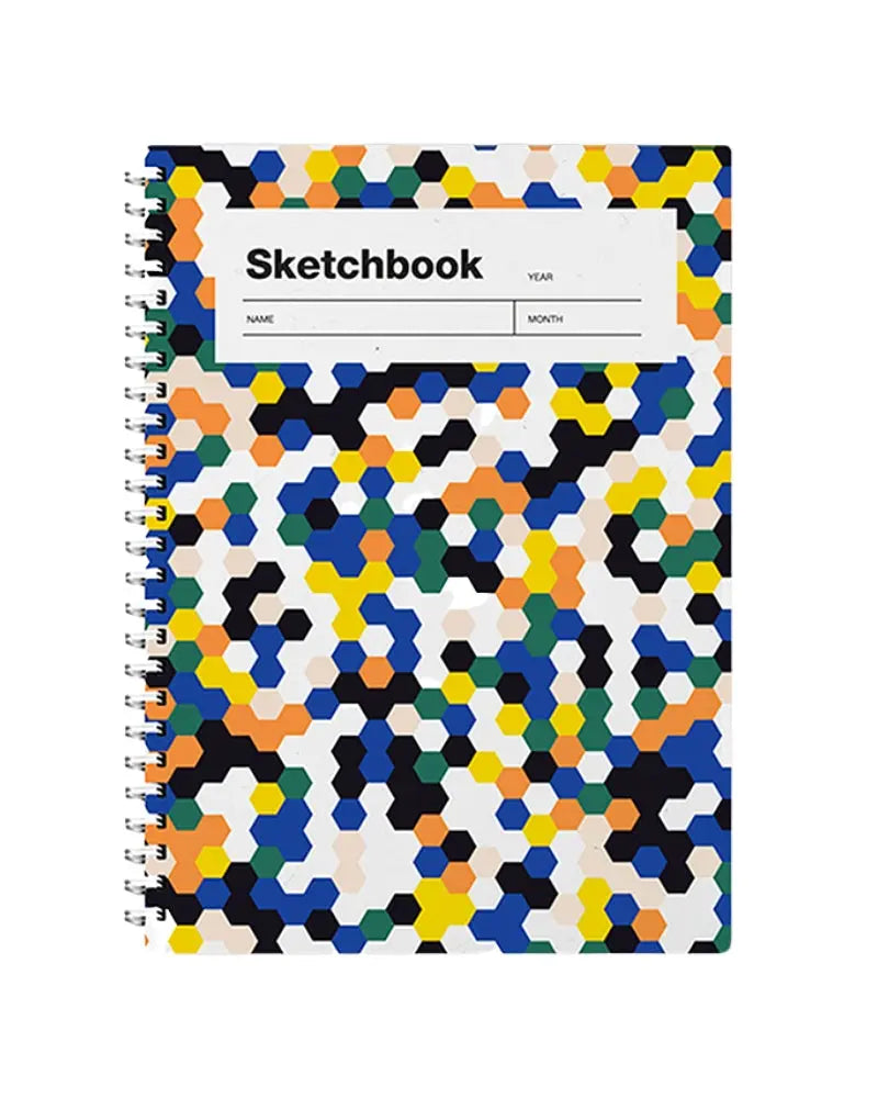 Buy WEEW Design Hexagon Print Sketchbook | Sketchbookss at Woven Durham