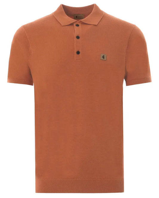 Buy Gabicci Vintage Jackson Knitted Polo - Orange | Short-Sleeved Polo Shirtss at Woven Durham