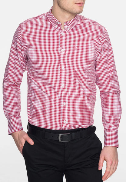 Merc London Japster Gingham Shirt - Red / White From Woven Durham