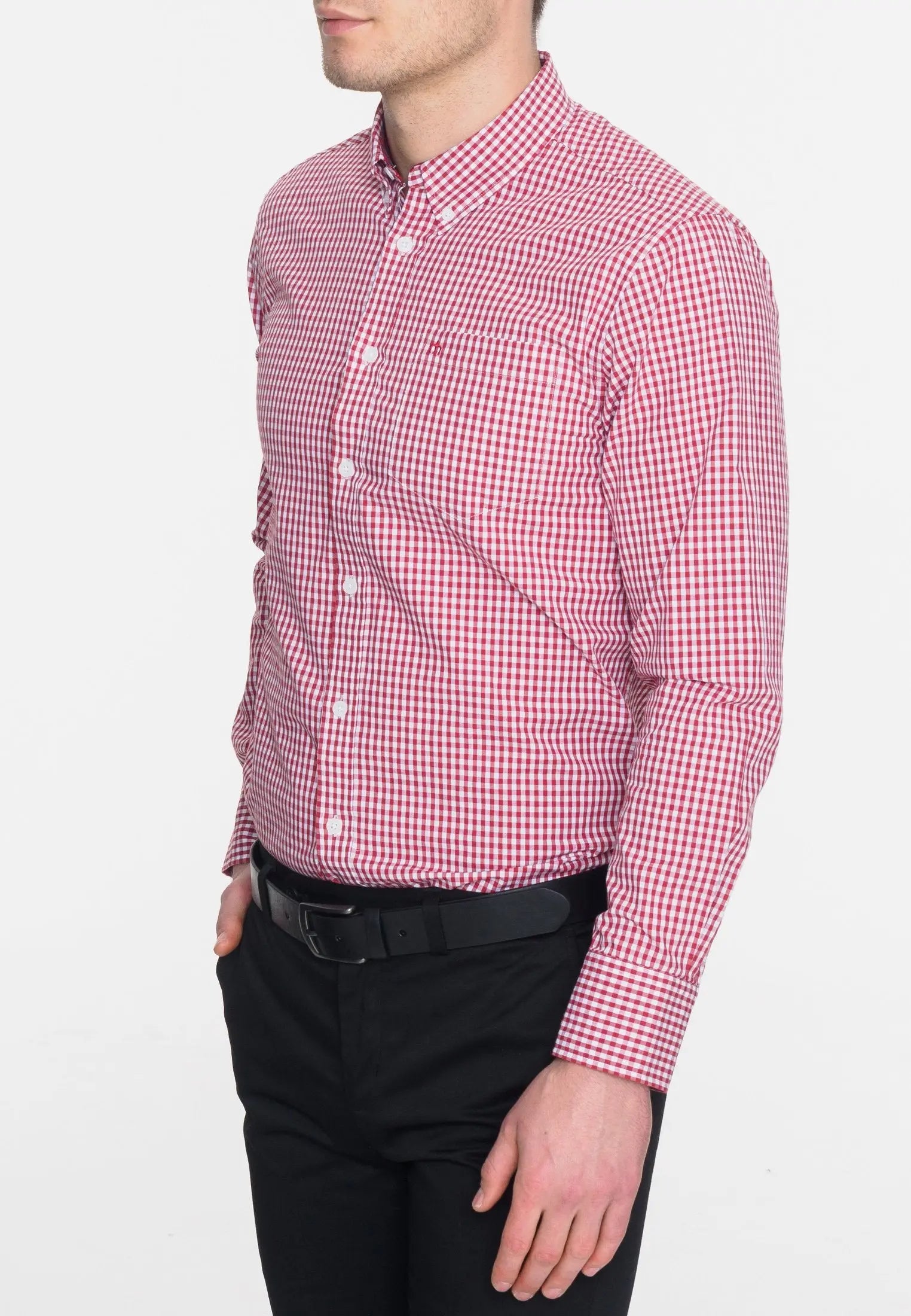 Merc London Japster Gingham Shirt - Red / White From Woven Durham