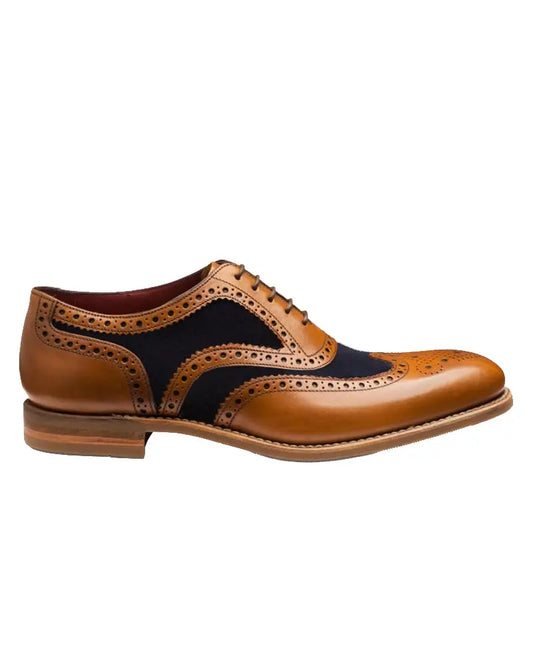 Buy Loake Kerridge Chelsea Brogue Shoes - Tan / Navy Suede | Brogue Shoess at Woven Durham