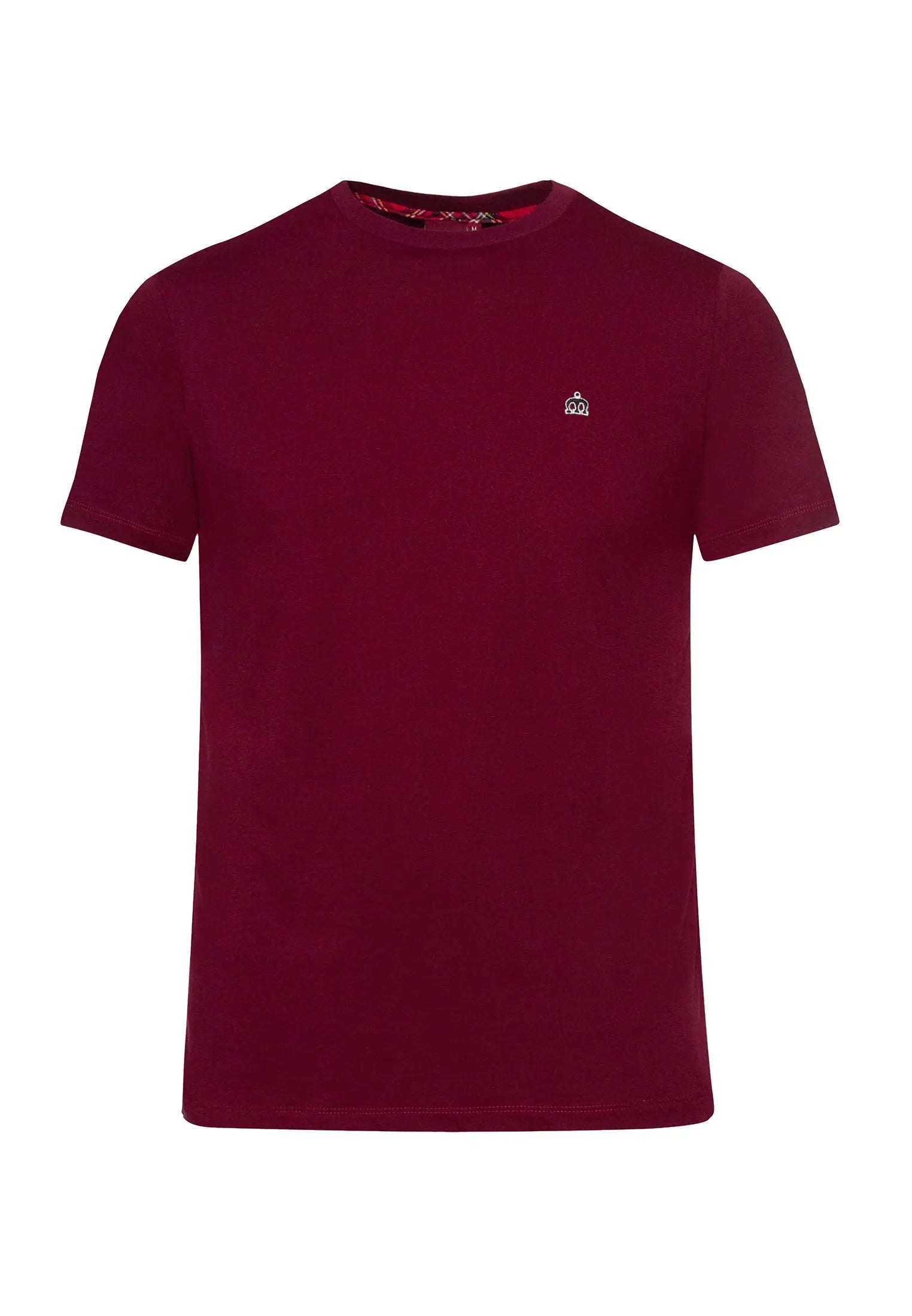 Merc London Keyport Wine Cotton T-Shirt From Woven Durham