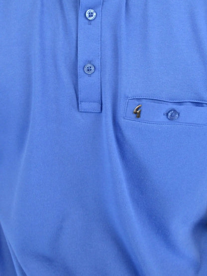 Ladro Skyway Blue Button-Down Collar Polo Shirt Gabicci Vintage