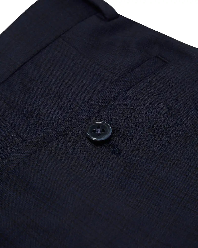 Buy Remus Uomo Laro Prince of Wales Micro Check Trousers - Navy | Suit Trouserss at Woven Durham
