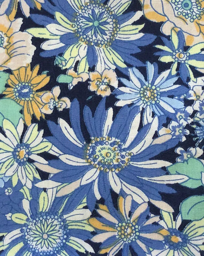 Liberty Print Inspired Flower Tie - Navy / Blue Knightsbridge Neckwear