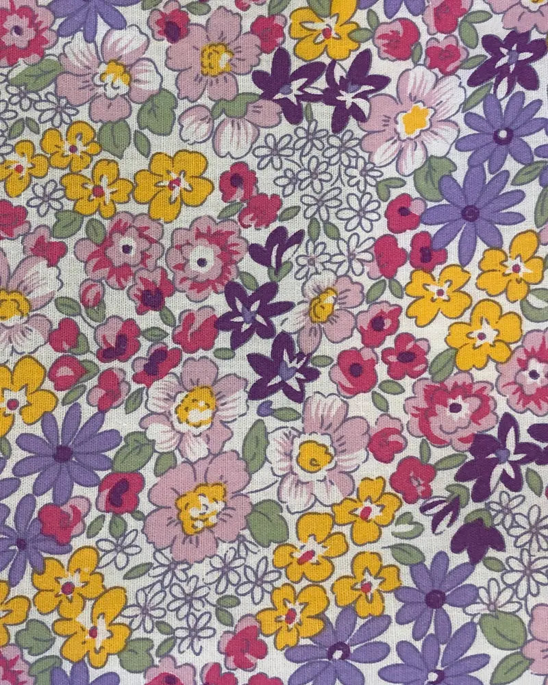Liberty Print Inspired Miniature Floral Tie - Pink / Purple Knightsbridge Neckwear