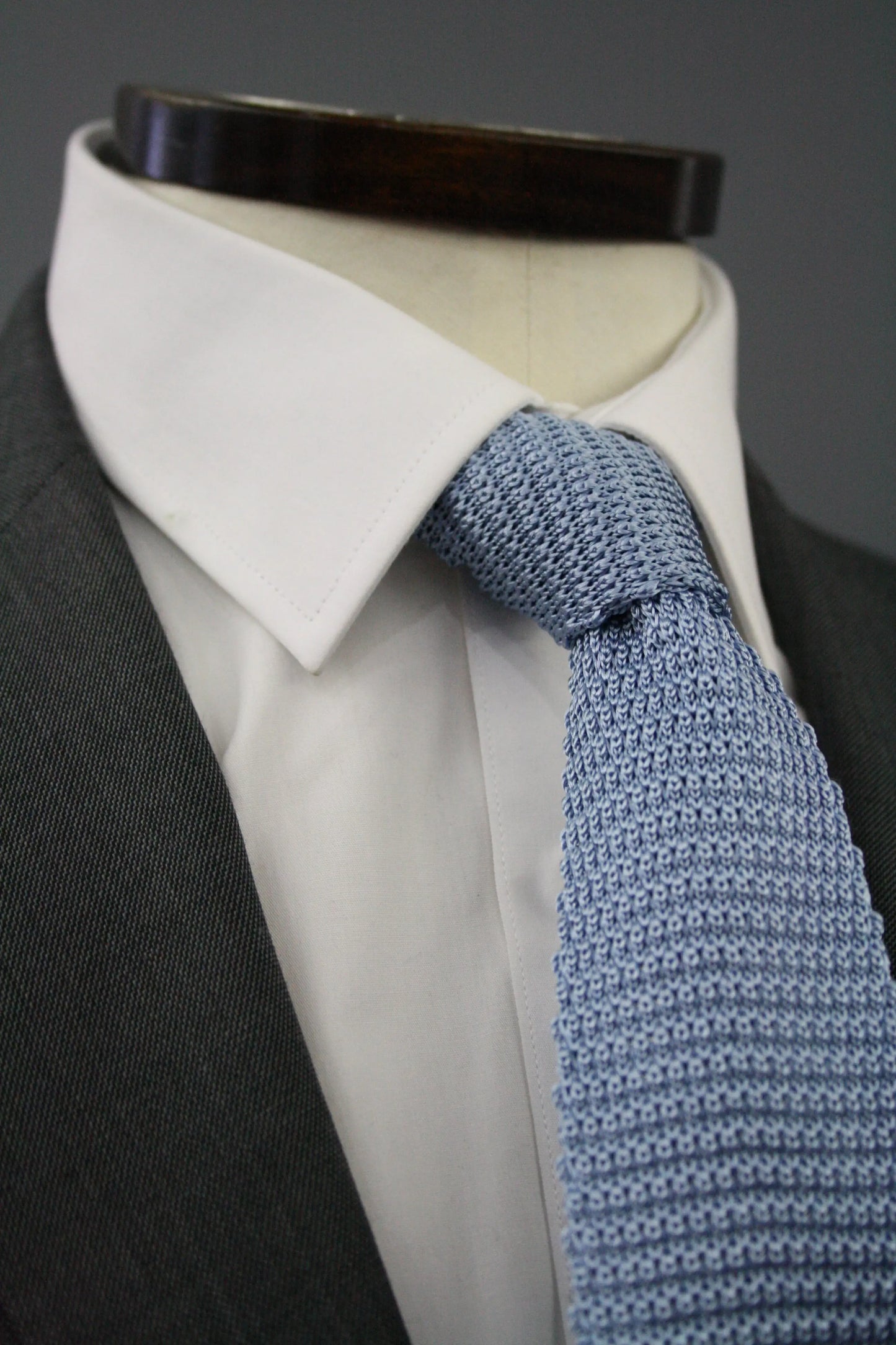 Light Blue Knitted Silk Tie Knightsbridge Neckwear