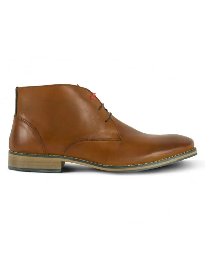 Buy Front Logan Leather Boots - Tan | Chukka Bootss at Woven Durham