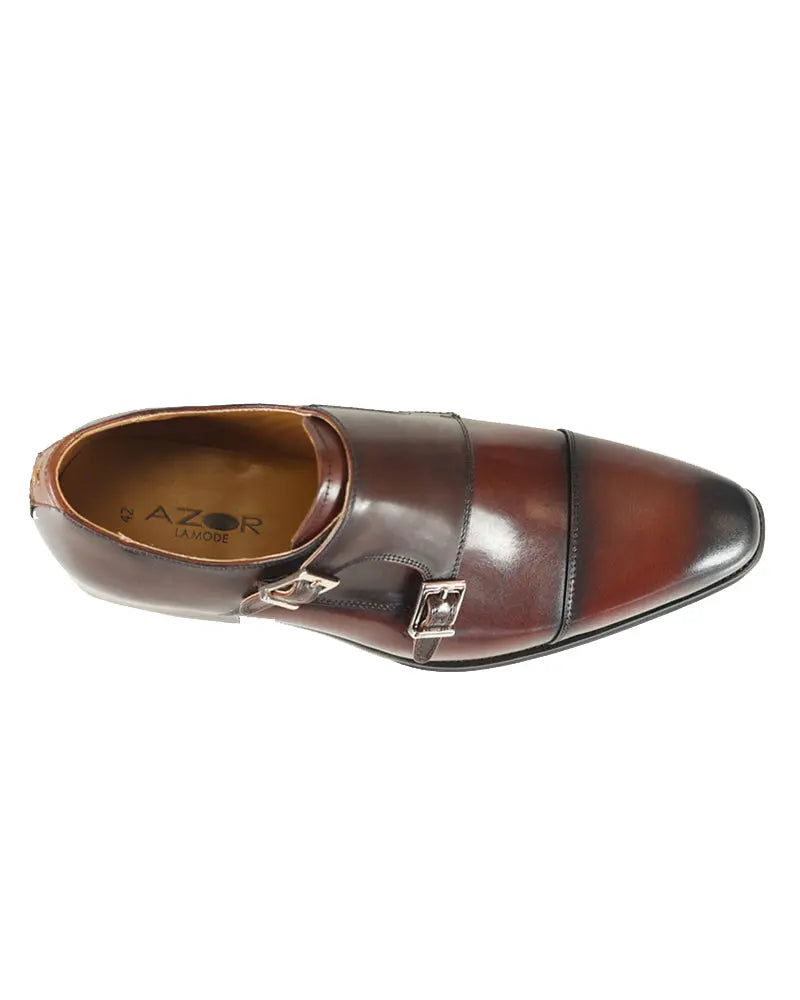 Buy Azor Lombardy Monk Shoe - Brown | Monk Shoess at Woven Durham