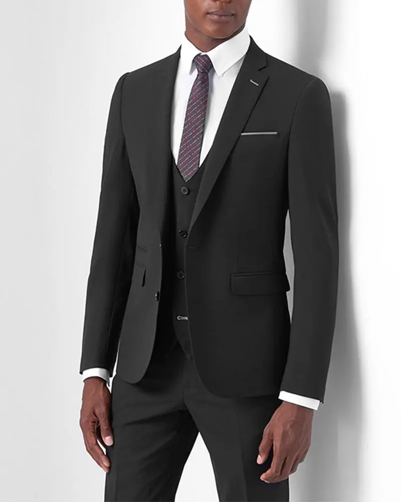 Black suit outlet with waist coat