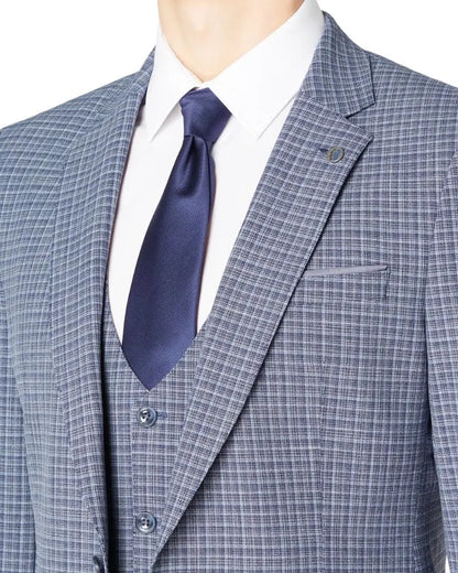 Buy Remus Uomo Lucian Check Suit Jacket - Blue | Suit Jacketss at Woven Durham