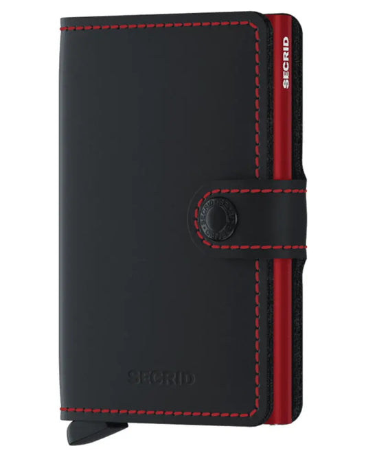 Matte Mini Wallet - Black / Red Secrid