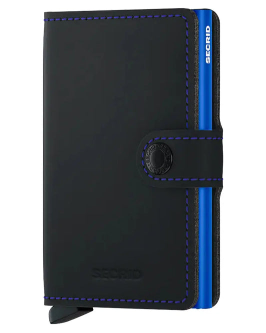 Matte Mini Wallet - Black & Blue Secrid