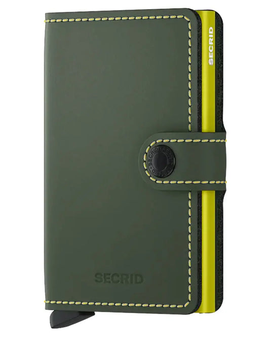 Matte Mini Wallet - Green & Lime Secrid