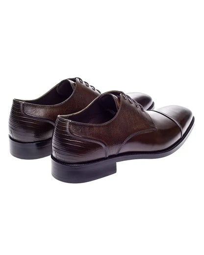 John White Melton Grain Toe Cap Derby Shoes - Brown From Woven Durham